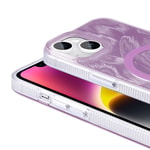 Apple iPhone 13 Kılıf M-safe Şarj Özellikli Fırça Boya Desenli Zore Palet Kapak