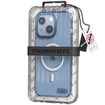 Apple iPhone 13 Kılıf M-safe Şarj Özellikli Youngkit Coloured Glaze Serisi Kapak