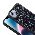 Apple iPhone 13 Kılıf Taşlı ve Simli Tasarım Zore Azra Kapak