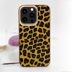 Apple iPhone 13 Pro Kılıf Kajsa Glamorous Serisi Leopard Combo Kapak