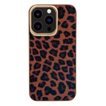 Apple iPhone 13 Pro Kılıf Kajsa Glamorous Serisi Leopard Combo Kapak