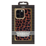 Apple iPhone 13 Pro Kılıf Kajsa Glamorous Serisi Leopard Combo Kapak