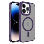 Apple iPhone 13 Pro Kılıf Mat Arka Yüzey Wireless Şarj Özellikli Zore Flet M-safe Kapak