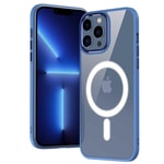 Apple iPhone 13 Pro Kılıf Wireless Şarj Özellikli Zore Krom M-safe Silikon Kapak