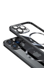 Apple iPhone 13 Pro Kılıf Wireless Şarj Özellikli Sert PC Zore Riksos M-safe Kapak