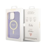 Apple iPhone 13 Pro Max Kılıf GUESS M-safe Şarj Özellikli Glitter Kapak