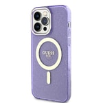 Apple iPhone 13 Pro Max Kılıf GUESS M-safe Şarj Özellikli Glitter Kapak