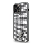 Apple iPhone 13 Pro Max Kılıf Guess Orjinal Lisanslı Taşlı Arka Yüzey Üçgen Logolu Kapak