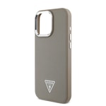 Apple iPhone 13 Pro Max Kılıf Guess Orjinal Lisanslı M-safe Şarj Özellikli Grained Triangle Kapak
