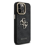 Apple iPhone 13 Pro Max Kılıf Guess Orjinal Lisanslı PU Deri 4G Desenli Metal Büyük 4G ve Yazı Logolu Kamera Standlı Kapak