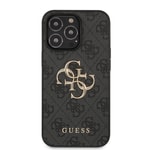 Apple iPhone 13 Pro Max Kılıf Guess Orjinal Lisanslı PU Deri 4G Desenli Metal Büyük 4G ve Yazı Logolu Kapak