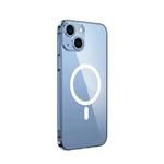 Apple iPhone 14 Kamera Korumalı M-Safe Şarj Özellikli Şeffaf Zore London Sert PC Kapak