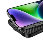 Apple iPhone 14 Kılıf Aramid Karbon Fiber M-safe Özellikli Wlons Radison Kapak