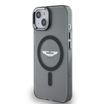 Apple iPhone 14 Kılıf Aston Martin Orjinal Lisanslı M-safe Şarj Özellikli IML Baskı Logolu Metal Düğmeli Kapak