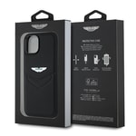 Apple iPhone 14 Kılıf Aston Martin Orjinal Lisanslı Victory Dizayn PU Deri Metal Logolu Kapak