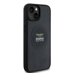 Apple iPhone 14 Kılıf Aston Martin Orjinal Lisanslı M-safe Şarj Özellikli Aluminyum Arka Yüzeyli Formula One Team Baskılı Kapak