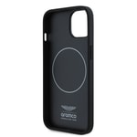 Apple iPhone 14 Kılıf Aston Martin Orjinal Lisanslı M-safe Şarj Özellikli PU Deri Alonso 14 Baskılı Kapak