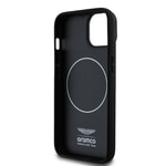 Apple iPhone 14 Kılıf Aston Martin Orjinal Lisanslı M-safe Şarj Özellikli Renkli Halka ve Karbon Fiber Tasarımlı Kapak