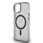 Apple iPhone 14 Kılıf Aston Martin Orjinal Lisanslı M-safe Şarj Özellikli IML Baskı Logolu Metal Düğmeli Kapak