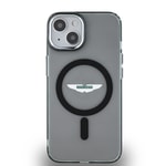 Apple iPhone 14 Kılıf Aston Martin Orjinal Lisanslı M-safe Şarj Özellikli IML Baskı Logolu Metal Düğmeli Kapak