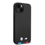 Apple iPhone 14 Kılıf BMW M-safe Şarj Özellikli PU Deri 3 Renkli Logolu Dizayn Kapak