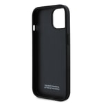 Apple iPhone 14 Kılıf BMW Orjinal Lisanslı Karbon Fiber Tasarımlı ve Metal Logolu PU Deri Kapak