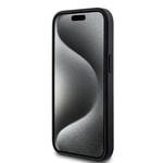 Apple iPhone 14 Kılıf DKNY Orjinal Lisanslı Taşlı DKNY Yazılı Metalik Rhinestones PU Deri Kapak