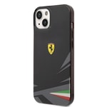 Apple iPhone 14 Kılıf Ferrari Orjinal Lisanslı Baskı Logolu İtalyan Bayrak Baskılı Dizayn Kapak
