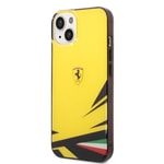 Apple iPhone 14 Kılıf Ferrari Orjinal Lisanslı Baskı Logolu İtalyan Bayrak Baskılı Dizayn Kapak