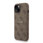 Apple iPhone 14 Kılıf Guess Orjinal Lisanslı M-safe Şarj Özellikli PU Deri Bilek Askı İpli Yazı Logolu Kapak