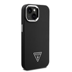 Apple iPhone 14 Kılıf Guess Orjinal Lisanslı M-safe Şarj Özellikli Grained Triangle Kapak
