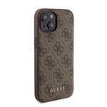 Apple iPhone 14 Kılıf Guess Orjinal Lisanslı M-safe Şarj Özellikli Yazı Logolu 4G Desenli Kapak + Powerbank 5000mAh 2in1 Set