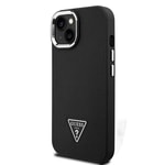 Apple iPhone 14 Kılıf Guess Orjinal Lisanslı M-safe Şarj Özellikli Grained Triangle Kapak