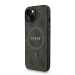 Apple iPhone 14 Kılıf Guess Orjinal Lisanslı M-safe Şarj Özellikli PU Deri Bilek Askı İpli Yazı Logolu Kapak
