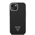 Apple iPhone 14 Kılıf Guess Orjinal Lisanslı M-safe Şarj Özellikli Grained Triangle Kapak