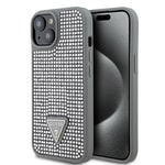 Apple iPhone 14 Kılıf Guess Orjinal Lisanslı Taşlı Arka Yüzey Üçgen Logolu Kapak