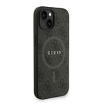 Apple iPhone 14 Kılıf Guess Orjinal Lisanslı M-safe Şarj Özellikli PU Deri Bilek Askı İpli Yazı Logolu Kapak