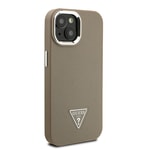 Apple iPhone 14 Kılıf Guess Orjinal Lisanslı M-safe Şarj Özellikli Grained Triangle Kapak
