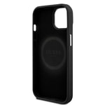 Apple iPhone 14 Kılıf Guess Orjinal Lisanslı M-safe Şarj Özellikli Grained Triangle Kapak