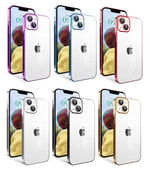 Apple iPhone 14 Kılıf Kamera Korumalı Renkli Çerçeveli Zore Garaj Kapak