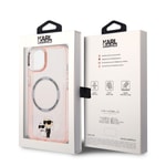 Apple iPhone 14 Kılıf Karl Lagerfeld M-safe Şarj Özellikli K&C Dizayn Kapak