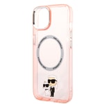 Apple iPhone 14 Kılıf Karl Lagerfeld M-safe Şarj Özellikli K&C Dizayn Kapak