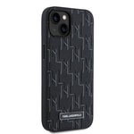Apple iPhone 14 Kılıf Karl Lagerfeld Orjinal Lisanslı M-safe Şarj Özellikli KL Yazılı Hot Stamp Kapak
