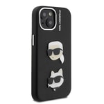 Apple iPhone 14 Kılıf Karl Lagerfeld Orjinal Lisanslı K&C Heads Pin Kapak
