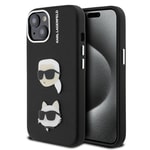 Apple iPhone 14 Kılıf Karl Lagerfeld Orjinal Lisanslı K&C Heads Pin Kapak