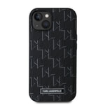 Apple iPhone 14 Kılıf Karl Lagerfeld Orjinal Lisanslı M-safe Şarj Özellikli KL Yazılı Hot Stamp Kapak
