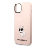 Apple iPhone 14 Kılıf Karl Lagerfeld Silikon Choupette Dizayn Kapak