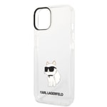 Apple iPhone 14 Kılıf Karl Lagerfeld Transparan Choupette Dizayn Kapak