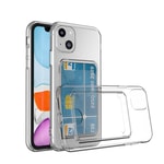 Apple iPhone 14 Kılıf Kartlıklı Şeffaf Zore Setra Clear Silikon Kapak