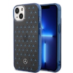 Apple iPhone 14 Kılıf Mercedes Benz Çift Katmanlı Yıldız Desenli Dizayn Kapak